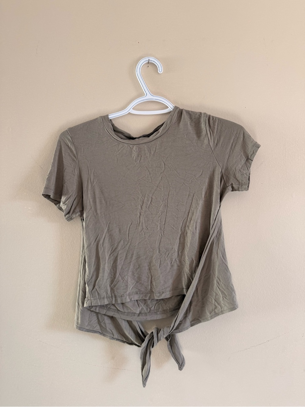 Wilfred Taupe Tie-Front Short Sleeve Tee